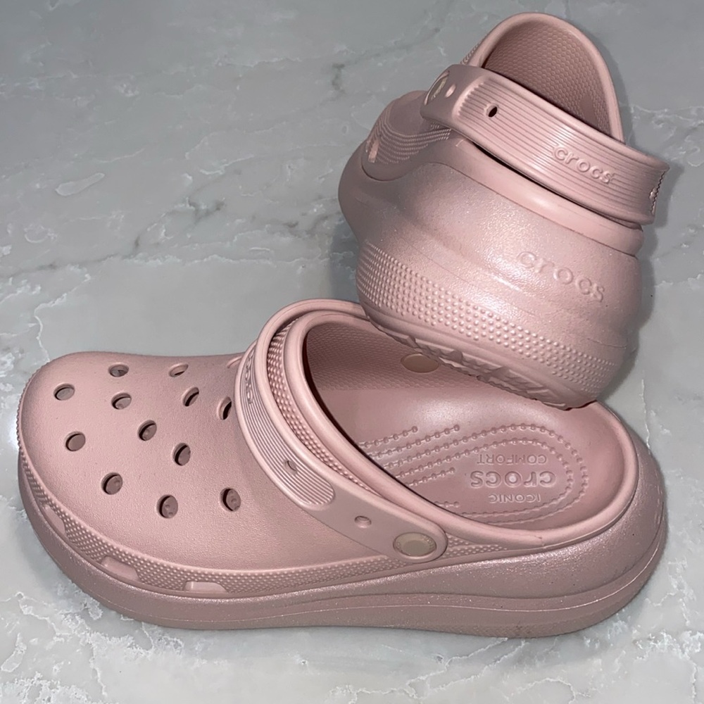 New platform sparkly Crocs women’s size 9